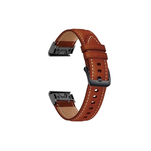 [PLYYQZM] �ɍ��� Garmin Fenix 7X 7 6X Pro 5X Plus/Instinct/Epix�x���g�ɓK����22mm 26mm���U�[�x���g(Brown(black buckle),22mm)