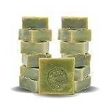 12 Pcs Pure Olive Oil Soap 100% Natural Turkish Bar, Scent Free,Handmade, Cruelty-Free, Vegan, Moisturizing for Skin and Hair, Gentle on Sensitive Skin, Eco-Friendly