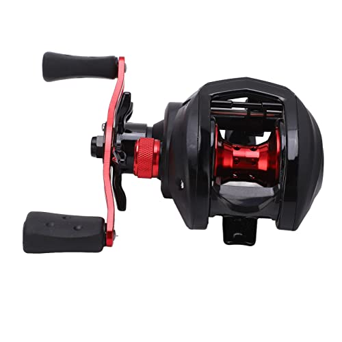Yizisecce carretes de pesca de metal alta velocidad gota de agua rueda baitcasting línea de pesca rueda engranaje atacar para agua salada agua dulce (BMAX3 Water Drop Wheel izquierda)