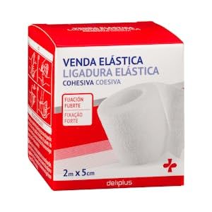 Venda elástica cohesiva fijación fuerte 2 m x 5 cm Caja 1 ud.