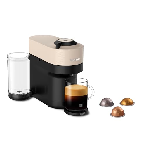 Nespresso Vertuo Pop+ Machine à café et à expresso à portion unique par De Longhi, beige sable
