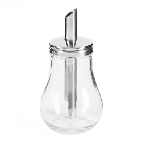 APS 40494 Zuckerdosierer, Ø 8 cm, Höhe 15 cm, 250 ml, Behälter aus Glas, Schraubdeckel aus Edelstahl