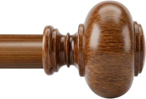 Wood Curtain Rod for Windows 66 to 120 Inches(5.5-10ft): 1