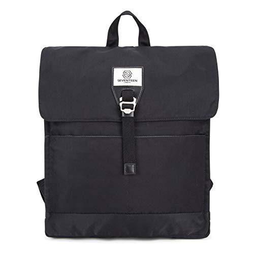 SEVENTEEN LONDON - Mochila Moderna y Elegante 'Ilford' en Negro en Estilo Mochila computadora portátil de hasta 13