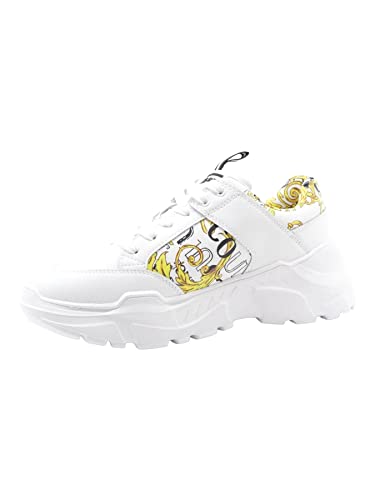 VERSACE JEANS COUTURE Homme Speedtrack Basket Gold - White 43 EU