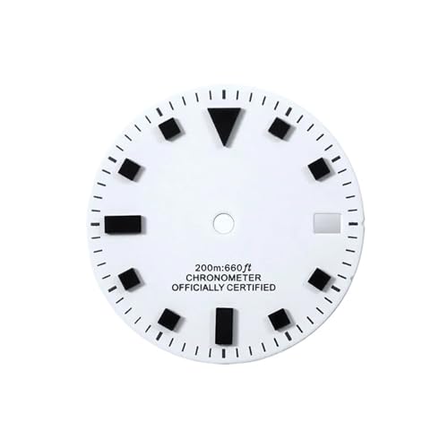 Cadran NH35 de 28,5 mm rétro noir mat avec lume vert foncé