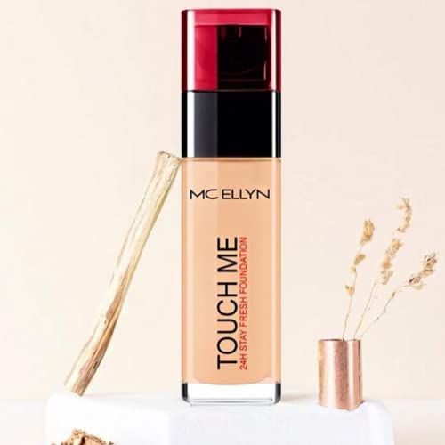 Touch Me Foundation: Long-Lasting, Smooth Skin Perfection For 24 Hours. Spf 15 Protection, Rich Texture, And Ideal For All Skin Types - Glowiction Foundation Makeup Sponge Full Coverage (03-(Beige)) #TOP1