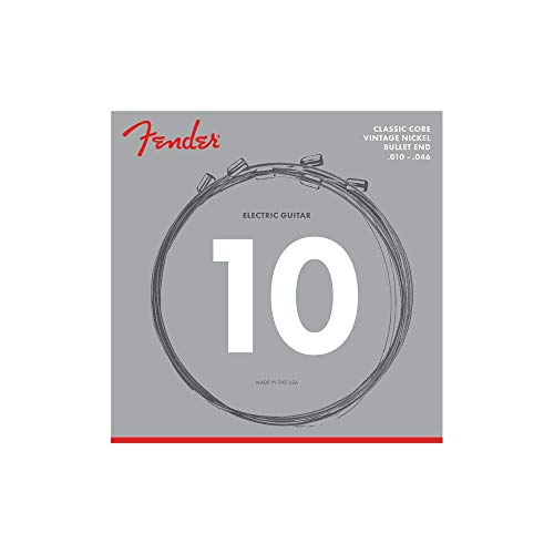 Fender® »CLASSIC CORE VINTAGE NICKEL ELECTRIC STRINGS« Cordes pour guitare électrique – Bullet End – 3155R 010/046 - Les Beatles, Paul McCartney, John Lennon, RIngo Starr, George Harrison Fender® »CLASSIC CORE VINTAGE NICKEL ELECTRIC STRINGS« Cordes pour guitare électrique - Bullet End - 3155R 010/046