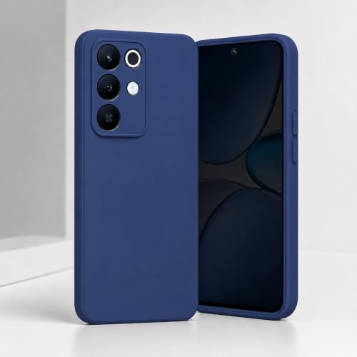 Image of FIRST MART Matte Silicone Back Cover for Realme 15x - Blue