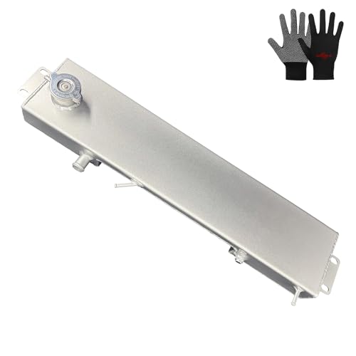 CNPUERV Aluminum Coolant Overflow Tank with Cap - Upgrade Replacement for F6HZ-8A080-B, Fits 1980-1999 Ford F-Series Trucks (F600/700/800) & B-Series Buses, Replaces F5HT-8A080-HA, F5HZ-8A080-C