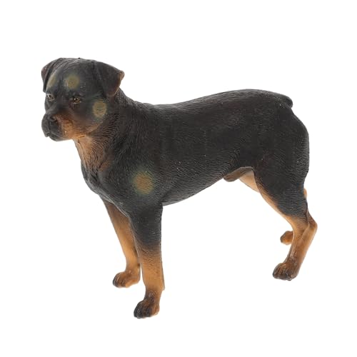 ROMISBABA Rottweiler Spielfigur Aus Kunststoff Realistisches Simulationshundemodell Für Kinder Zimmerdeko Lernspielzeug 3.5 Zoll Detailgetreu Sicher