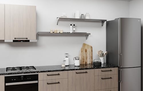 Image of AmGood 8 in. x 48 in. Stainless Steel Wall Shelf | NSF | Metal Shelving | Garage, Laundry, Storage, Utility Room | Restaurant, Commercial Kitchen