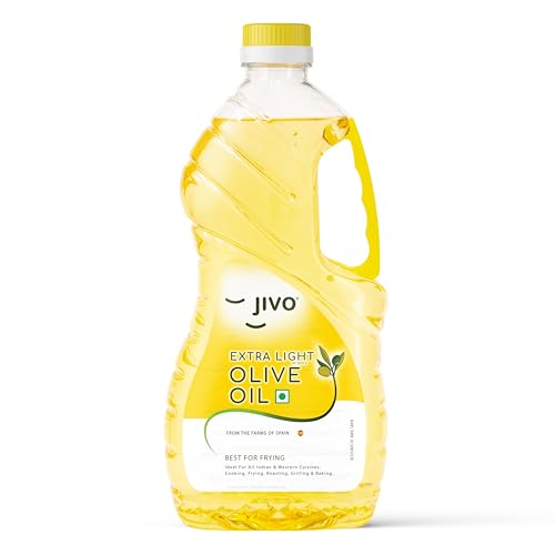 Jivo Extra Light Olive Oil, 2L for Cooking, Dressings, Salad and Soups, Dips & Marinades.(Pet Bottle)