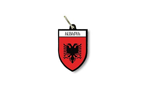 Porte cles clefs cle Drapeau Collection Ville Blason Albanie albanais