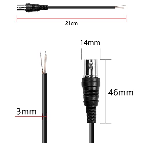 MEIRIYFA Pigtail Cable Bare Wire, Female BNC Connector Plug with Open End Wire for CCTV Camera Terminal Adapter (5pcs) - Image 4