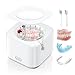 Limpiador Ultrasonidos Dental Limpieza, 43KHz Dental Pod Ultrasonic, Para Dentaduras Postizas, Alineadores, Retenedores, Cabezas de Cepillos de Dientes, Limpiador Ultrasónico Eficiente de 360°, 200ml