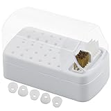 C12rtive 2-IN-1 Nail Drill Bits Holder,30 Holes Nail Drill Bits Organizer With Steel Wire & Nylon Br