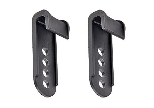 Hockey Helmet Cage/Shield Replacement J-Clips | Secure a Tight Fit, Hold in Place (2 Pack), Black
