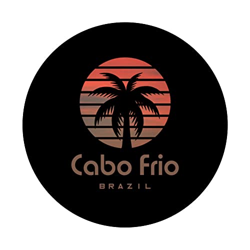 Cabo Frio Brazil PopSockets Swappable PopGrip, Black - Image 3