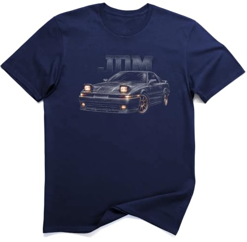 JDM Japanese Car A70 1989 Turbo Coupe RWD T-Shirt (M, Navy)