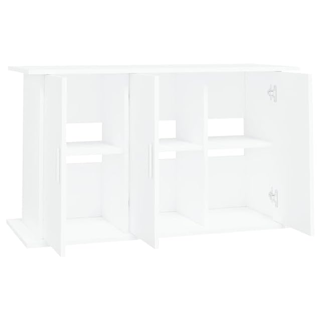 Foto 5 de 8 de Iiaky Soporte para Acuario Madera de ingeniería Blanco 101x41x58 cm Mueble Acuario Peceras