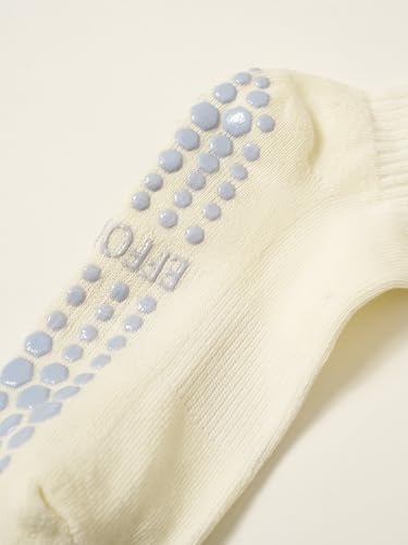 Image of Shapes Studio Half Calf Grip Socks, Cute Fruit Pilates Socks, Ruffle Socks, Non-Slip for Barre Yoga