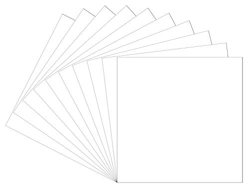 10 Matte White Oracal 631 Vinyl Sheets, 12x12
