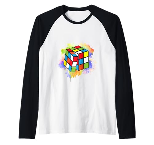 Cool Rubik Rubix Rubics Player Cube Lovers Women Men Boy Kid Raglan Baseball Tee