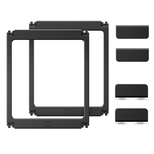 Image of Clear Acrylic Dog Playpen Indoor, Puppy Cat Small Pet Play Pen, Pet Cat Playpen for Rabbits, Dog Fence Crate Kennel Whelping Cage (O Series, 24 inch, Black, 2 Panel)