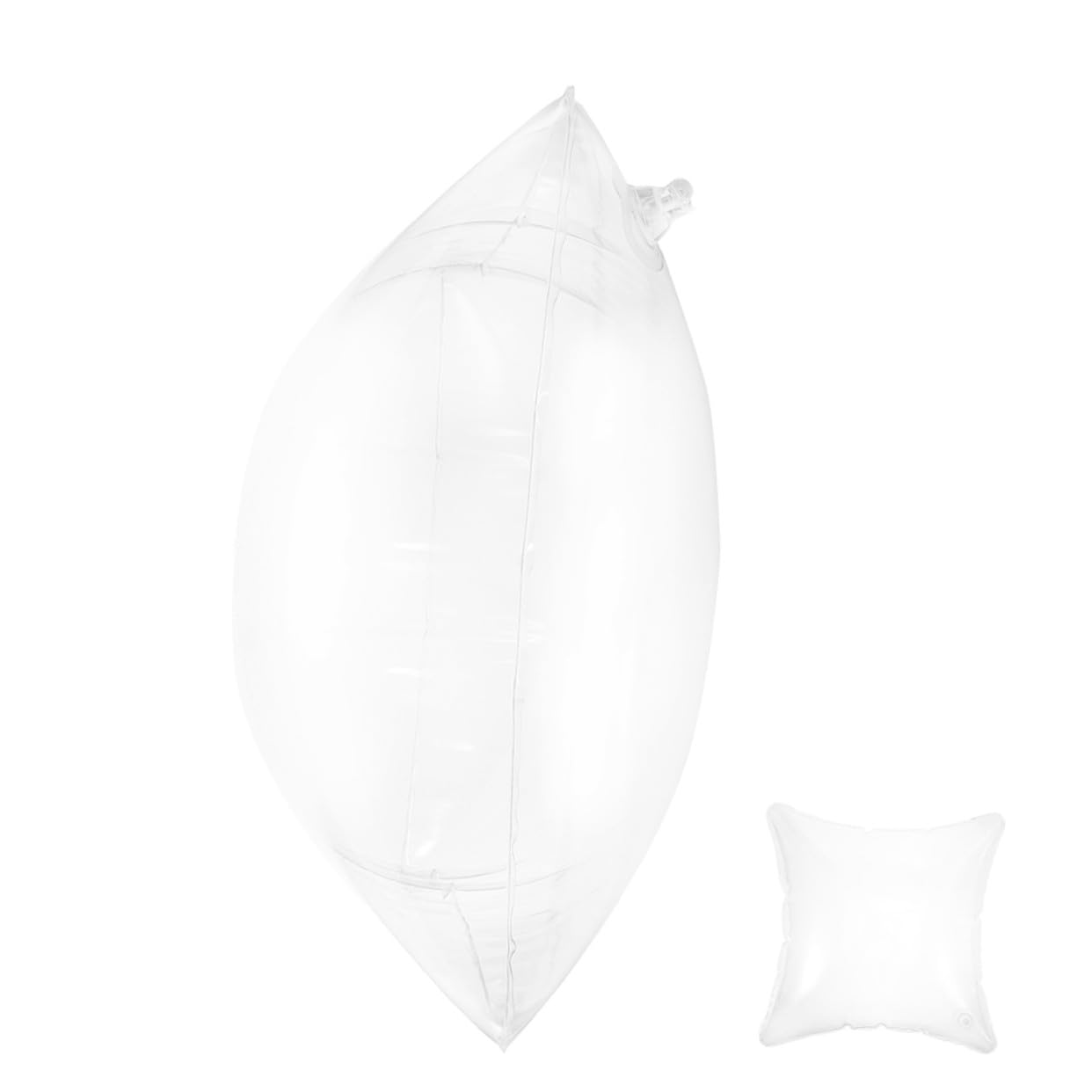 Hemobllo Cuscino Gonfiabile per Viaggio in Pvc Pieghevole, Trasparente