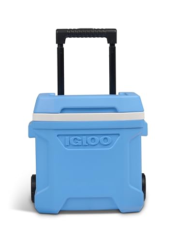 Igloo Profile II 16 Qt Roller Cooler | Insulated Wheeled Ice Chest | Carolina Blue