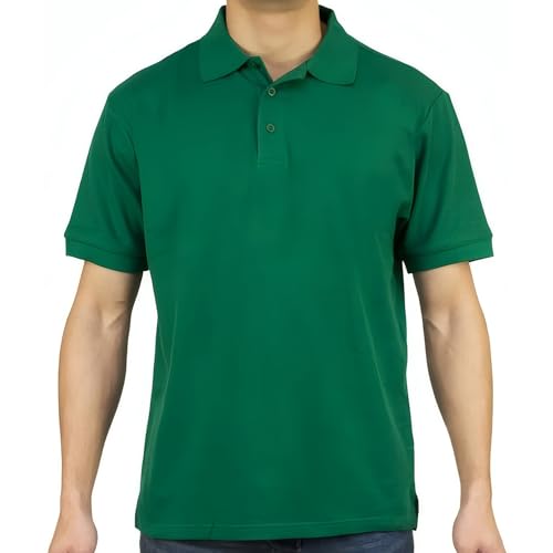 Access Men's Classic Short Sleeve Uniform Pique Polo (KGreen, 2X-Large)