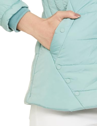 Image of Qube By Fort Collins Women's Medium-Length Bomber Jacket with Detachable Hood Stylish Winterwear for All-Day Comfort |Material: Nylon