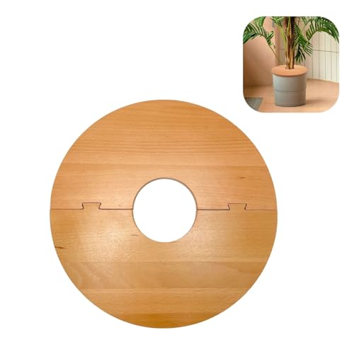 QUTIING 13.7 Inch Plant Pot Grid from Animals, Wooden Plant Pot Cover, Indoor Plant Protector from Cats, Flowerpot Decorative Cover.