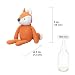 FLUFFYFUN 100% Bio-Baumwolle Kuscheltier Fuchs Baby 18cm - stofftier für Neugeborene (Orange)
