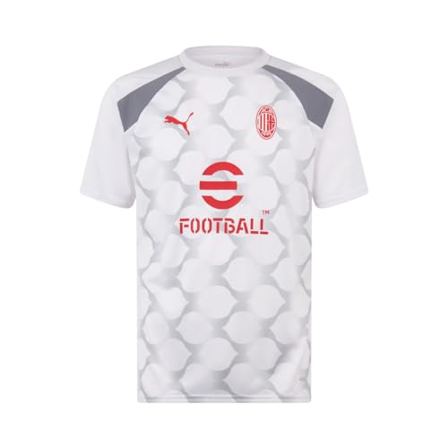 AC Milan Jersey Prematch 23/24 Camiseta, Puma White Grey Tile, L Unisex Adulto