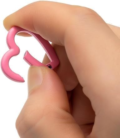 20mm Heart-Shaped Keychain Clips - Zinc Alloy Spring Carabiner Hooks for Bags, DIY Crafts and Valentine Day Accessories (6 Color Mix)