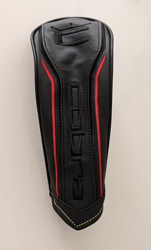 New Cobra 2024 Air X Driver Leather Headcover - Black-Red Cover