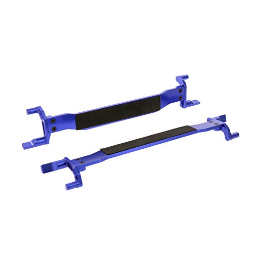 Atomik Alloy Battery Hold Down | Replacment for X-Maxx Alloy Battery Hold Down Part 7719 | Blue - 2pcs