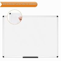 VIZ-PRO Magnetisches Whiteboard 110x75 cm, Trocken Abwischbar, Wandmontage – Ansicht 4