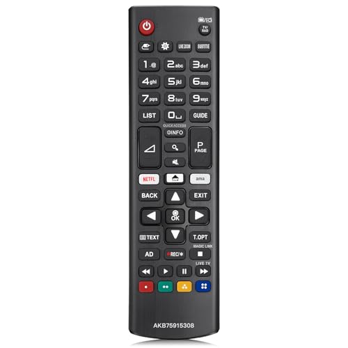 MYHGRC Mando a Distancia Universal para LG TV Compatible con Diferentes televisores LG Ultra HD con Botones Netfl, no Requiere