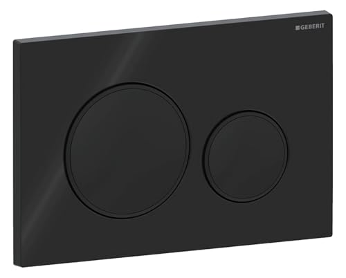 Geberit 115882DW1 Plaque de commande Sigma20 115.882.DW.1 2 quantités, Noir