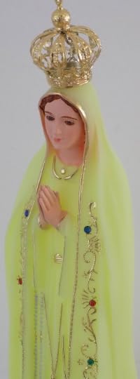 Estatuilla Religiosa de Nuestra Señora de Fátima Luminiscente, Virgen Maria Brilla en la Oscuridad, 45 cm