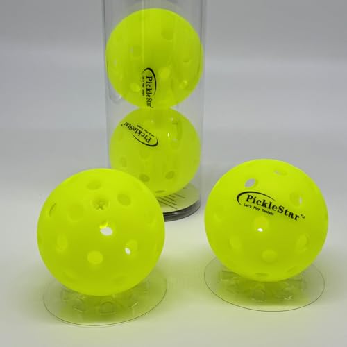 PickleStar Gen 2 Premium LED Pickleball Balls - Next-Generation Glow & Perfectly Balanced Bounce for Advanced Players, Robust and Reliable, 4 Pack with Long-Life Batteries2