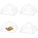 Produktbild Fliegenhaube, 4er-Set Abdeckhaube für Essen, Faltbare Kuchenabdeckung Fliegenschirm Lebensmittel Abdeckung, Mesh-Material Fliegenhaube Abdeckhauben, Perfekter Fliegenschutz für Essen, Obst, BBQ