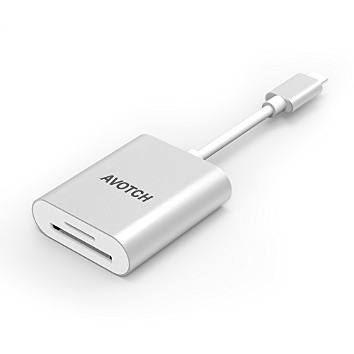 USB Type C Card Reader，AVOTCH USB C Card Reader Aluminum Superspeed USB 3.0
