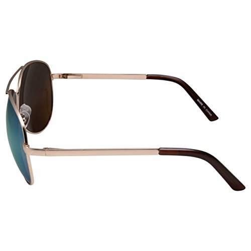 grinderPUNCH XL Wide Frame Aviator Sunglasses - Large 148mm Wide - Mirrored Lens3