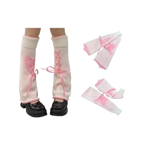 Leg Warmer Leg Socks Lolita Love Sweet Knitted Leg Calf Cute Ribbon JK Spicy Girl
