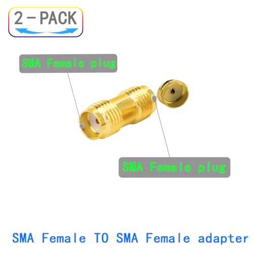 Adaptador SMA Hembra a Hembra, 2 unidades, 0-6GHz miniatura 2