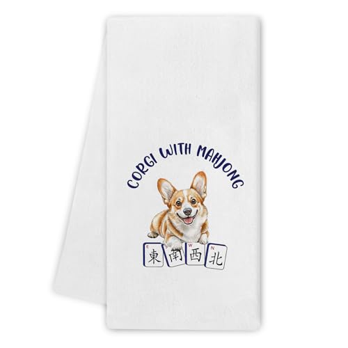 Noaleviax Corgi Mahjong Lb`^I - R[M[DƂւ̃MtgAւ̃Mtg ʔ nheB[^I fBbVNX oX[ Lb`pA16x24C`